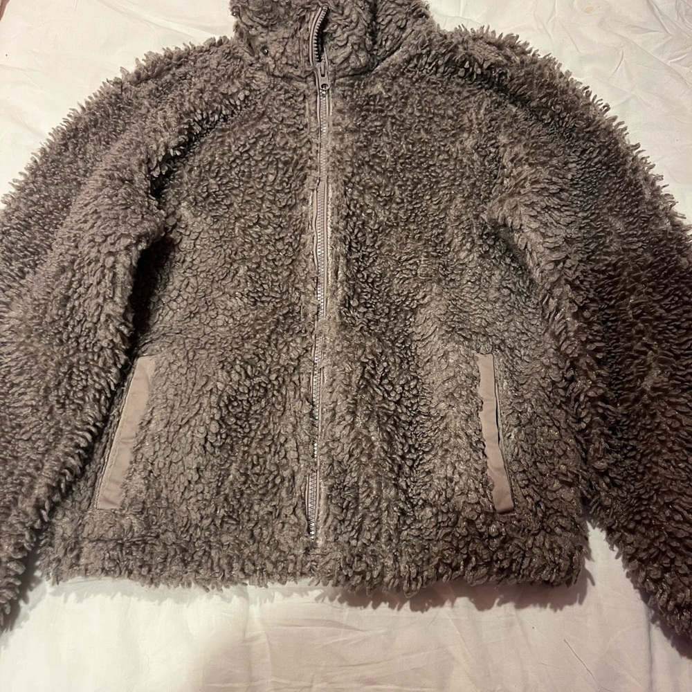 Abercrombie & Fitch Gray Sherpa Jacket